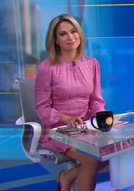 Amy’s pink check dress on Good Morning America