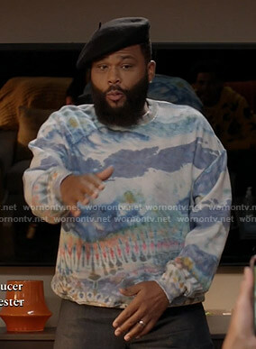 Andre’s tie dye sweatshirt on Black-ish