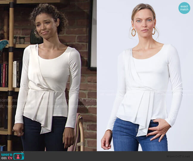 Bailey 44 Jule Top worn by Elena Dawson (Brytni Sarpy) on The Young and the Restless