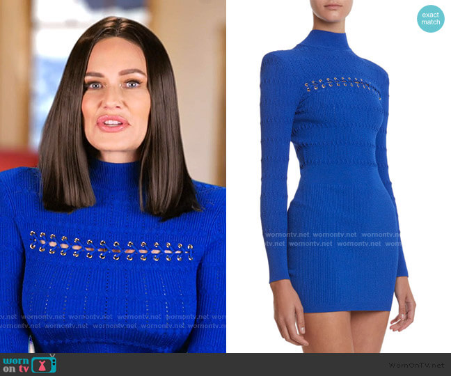 Balmain Lace-Up Jersey Dress worn by Meredith Marks on The Real Housewives of Salt Lake City