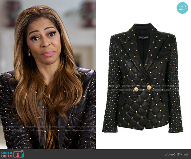 Balmain Studded Blazer worn by Mary Cosby on The Real Housewives of Salt Lake City