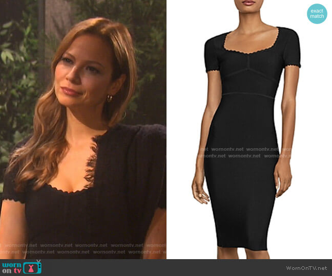 Bcbgmaxazria Scalloped Body-Con Dress worn by Ava Vitali (Tamara Braun ) on Days of our Lives