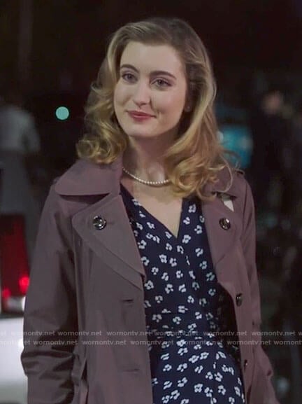 Becky’s purple coat on Filthy Rich