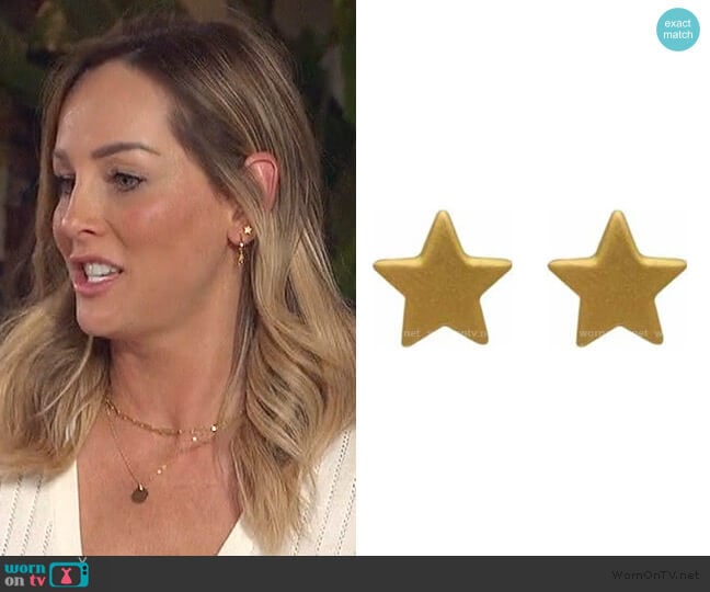 Brooklyn Designs Star Gold Stud Earrings worn by Clare Crawley on The Bachelorette