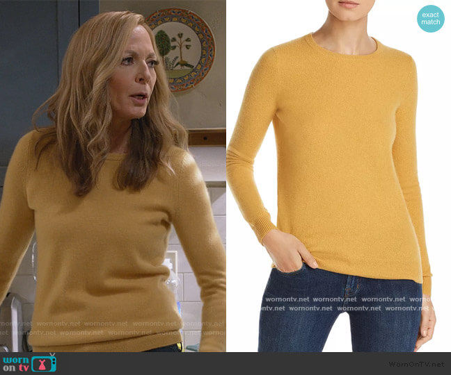 C by Bloomingdale's Crewneck Cashmere Sweater worn by Bonnie Plunkett (Allison Janney) on Mom