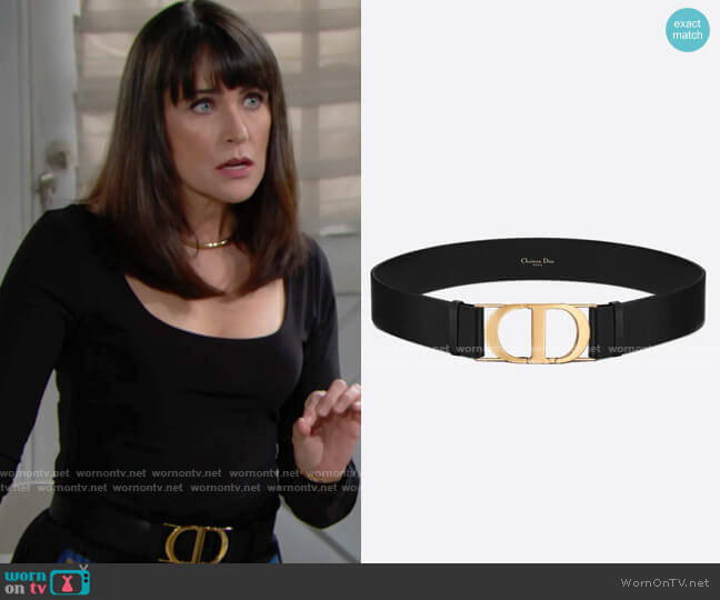 Christian Dior 30 Montaigne Belt worn by Quinn Fuller (Rena Sofer) on The Bold and the Beautiful
