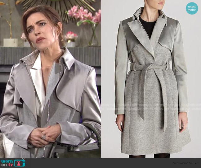 Karen Millen Classic Investment Collection Coat worn by Victoria Newman (Amelia Heinle) on The Young and the Restless