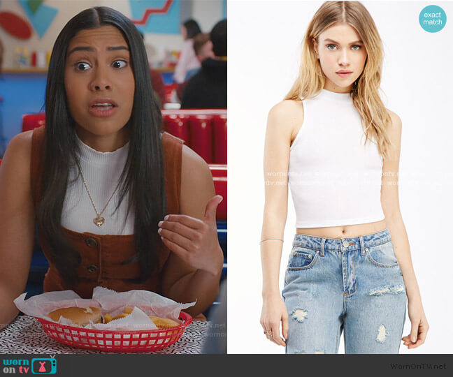Forever 21 Sleeveless Ribbed Top worn by Daisy (Haskiri Velazquez) on Saved By The Bell
