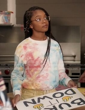 Diane’s tie dye sweatshirt on Black-ish