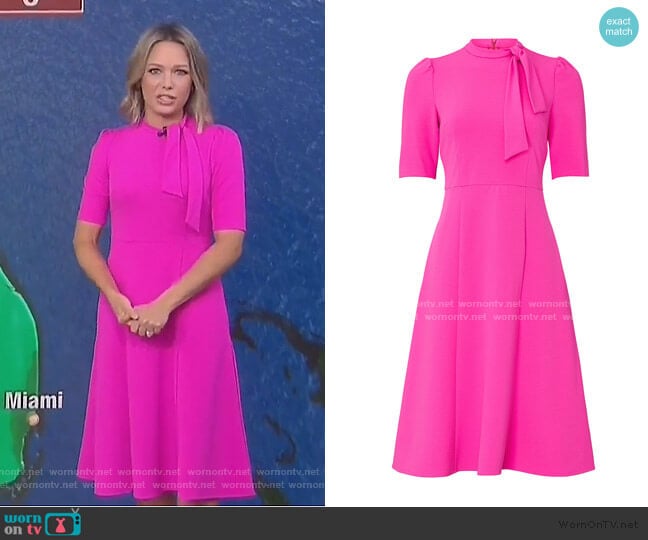Donna Morgan Tie Neck Dress worn by Dylan Dreyer on Today
