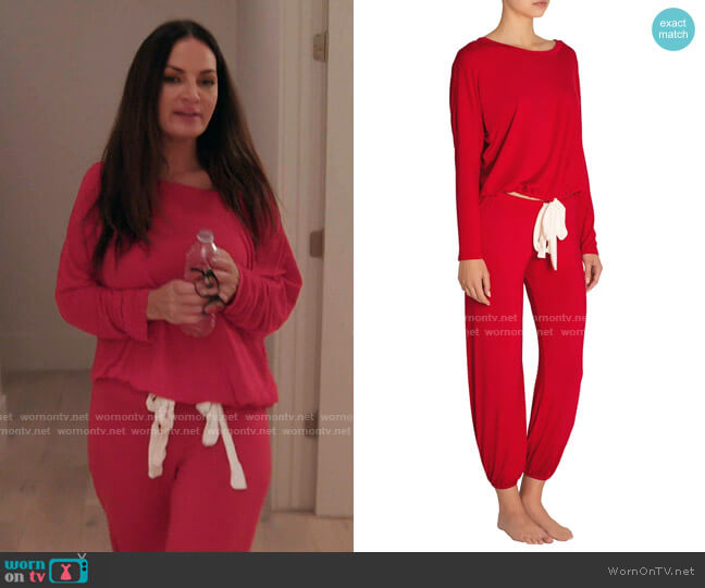 Eberjey Noor Slouchy Set worn by Lisa Barlow on The Real Housewives of Salt Lake City