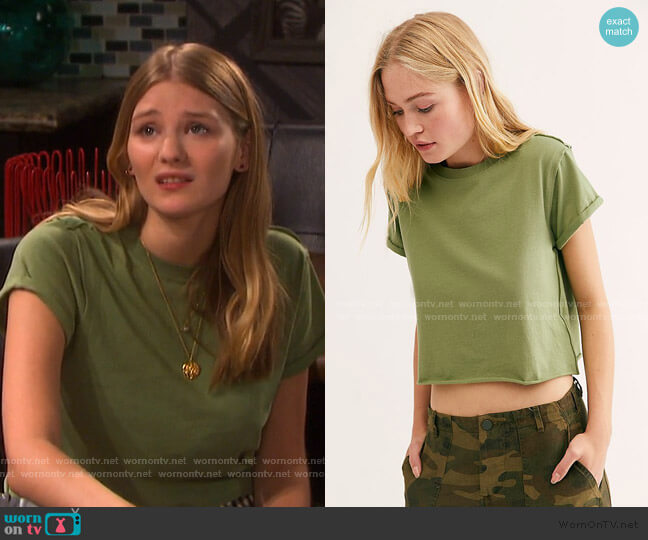 Free People We The Free The Perfect Tee worn by Alice Caroline Horton (Lindsay Arnold) on Days of our Lives