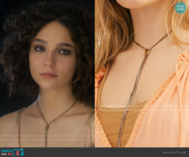 Free People Olivia Bolo Necklace worn by Elena Alves (Matilda De Angelis) on The Undoing