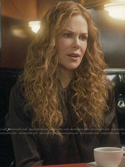 Grace’s brown twisted silk blouse on The Undoing
