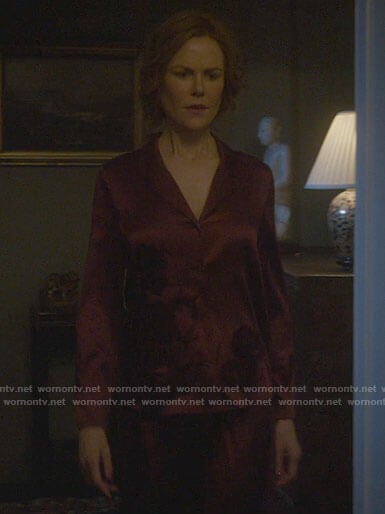 Grace’s red silk pajama set on The Undoing