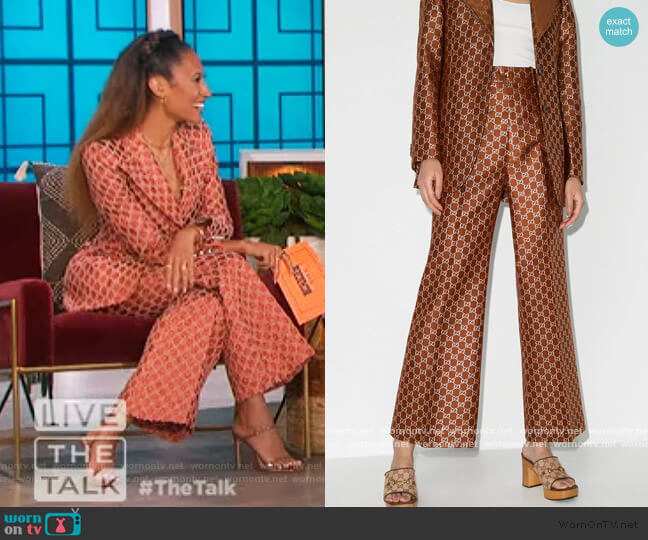 Gucci GG Monogram Blazer worn by Elaine Welteroth on The Talk