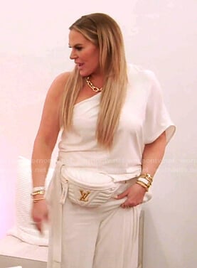 Heather white belt bag on The Real Housewives of Salt Lake City