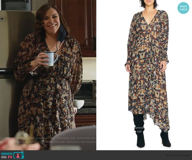 IRO Jorma Dress worn by Sara Castillo (Lindsay Mendez) on All Rise