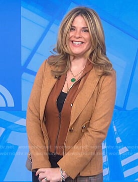 Jenna’s camel hooded blazer on Today