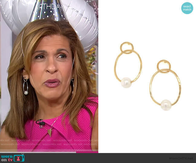 Jennifer Miller Open Pearl Earrings worn by Hoda Kotb on Today