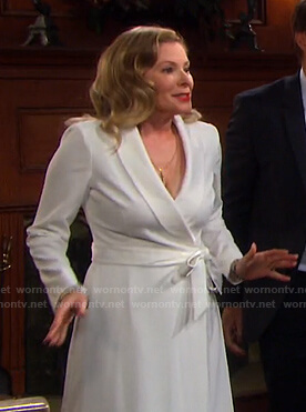 Jennifer’s white wrap dress on Days of our Lives