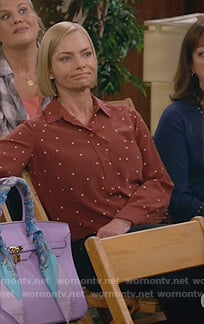 Jill’s red star print blouse on Mom