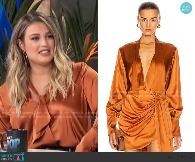 Jonathan Simkhai Tess Bodysuit worn by Carissa Loethen Culiner on E! News