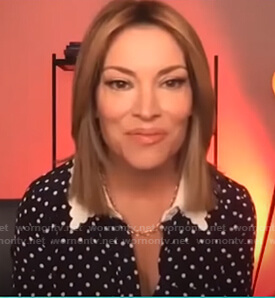 Kit’s polka dot scalloped blouse on Access Hollywood