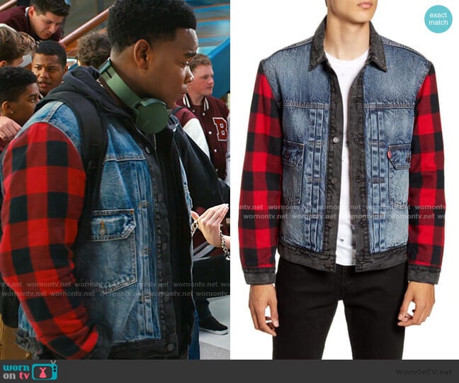Levi's Type II Hybrid Trucker Jacket worn by DeVante (Dexter Darden) on Saved By The Bell