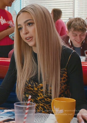 Lexi’s leopard print slip dress on Saved By The Bell