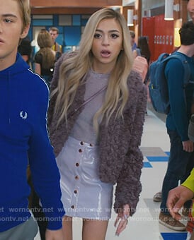 Lexi’s purple metallic top on Saved By The Bell
