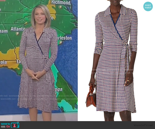 LK Bennett Dr Nora Wrap Dress worn by Dylan Dreyer on Today