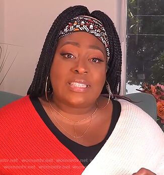 Loni’s colorblock twisted dress on The Real