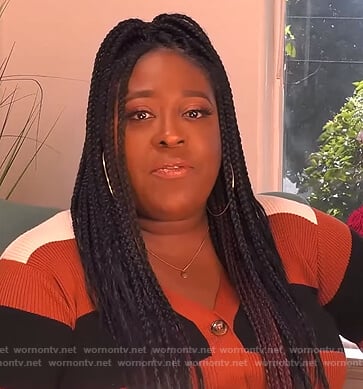 Loni’s striped sweater dress on The Real