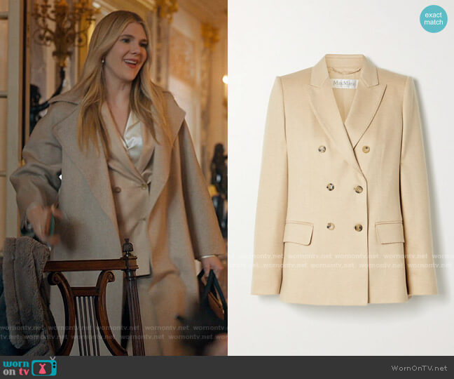 Max Mara Tempra Double Breasted Blazer worn by Sylvia Steineitz (Lily Rabe) on The Undoing