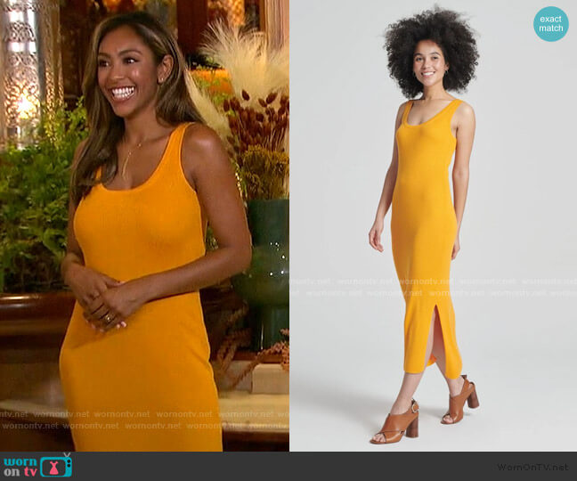 Naadam Summer Silk Tank Dress worn by Tayshia Adams on The Bachelorette