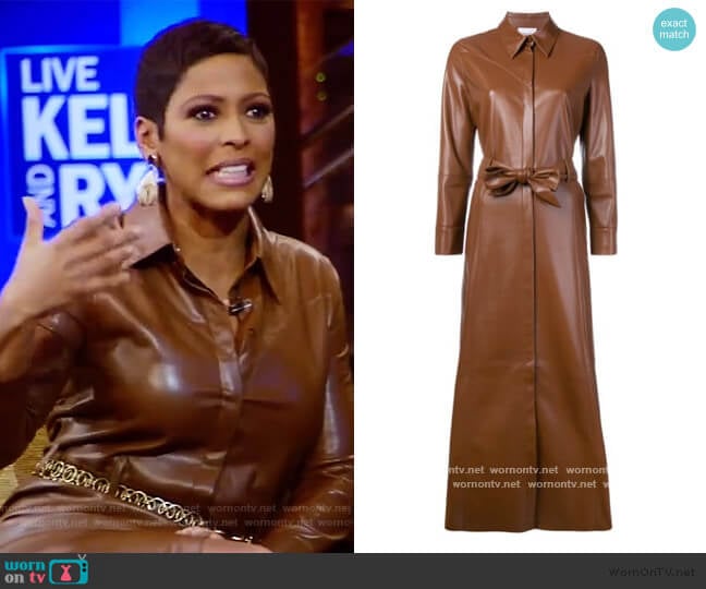 Nanushka waist-tied trench dress