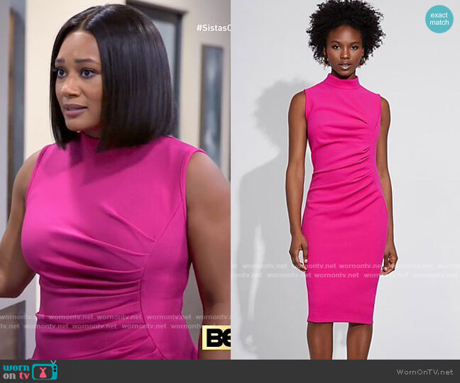 Gabrielle Union Collection Ruched Sheath Dress worn by Fatima (Crystal Hayslett) on Tyler Perrys Sistas