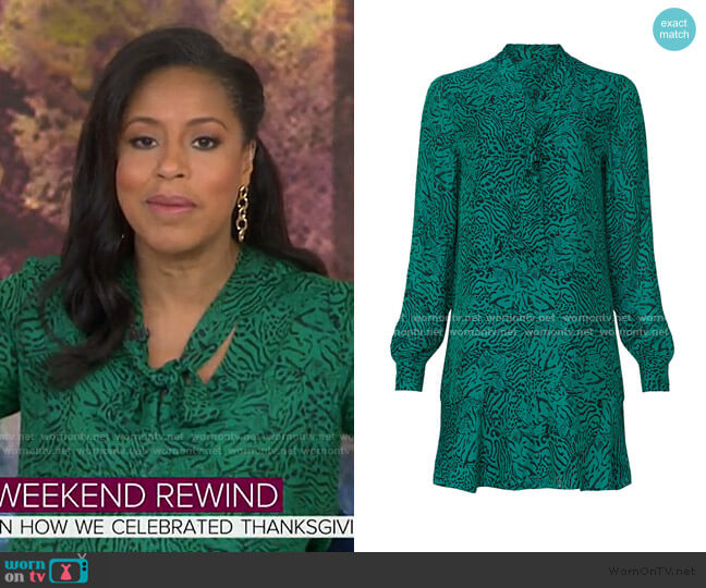 Parker Mercer Animal Print Dress worn by Sheinelle Jones on Today