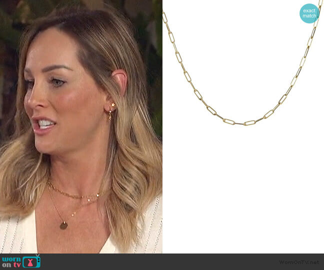 Peggy Li Rectangle Chain Necklace worn by Clare Crawley on The Bachelorette