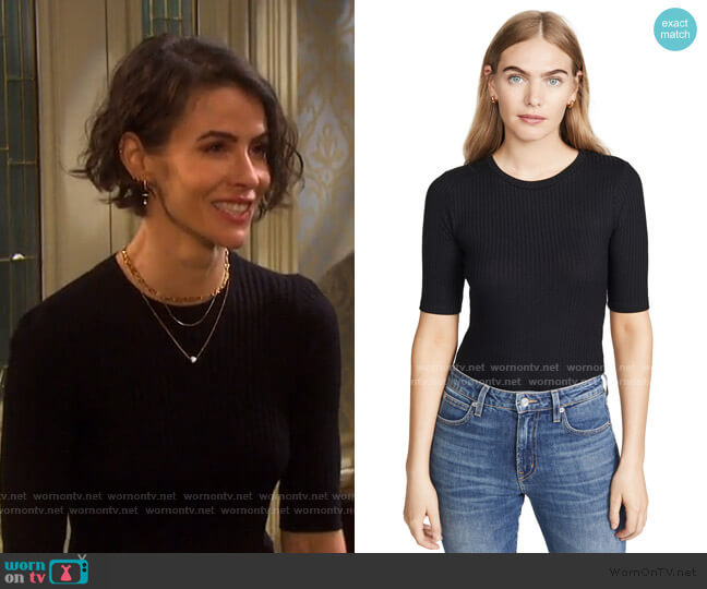 Reformation Janine Tee worn by Sarah Horton (Linsey Godfrey) on Days of our Lives