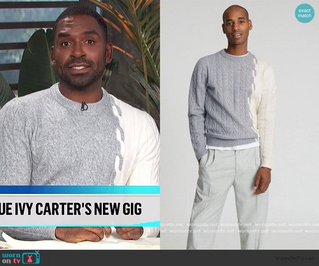 Reiss Stag Sweater worn by Justin Sylvester on E! News