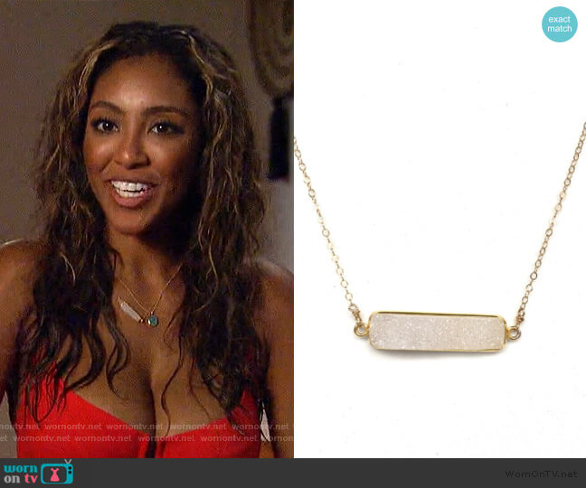 Robyn Rhodes You Aare Beautiful Necklace worn by Tayshia Adams on The Bachelorette