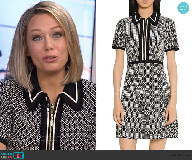 Sandro Polie Stretch Tweed Short Dress worn by Dylan Dreyer on Today