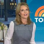 Savannah’s grey two-tone midi dress on Today