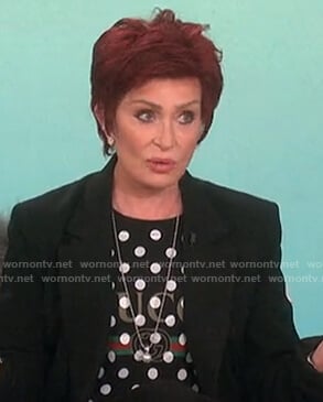 Sharon’s Gucci polka dot tee on The Talk