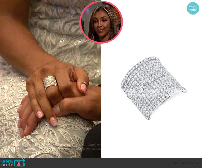 Shy Creation Diamond Pave Ring worn by Tayshia Adams on The Bachelorette