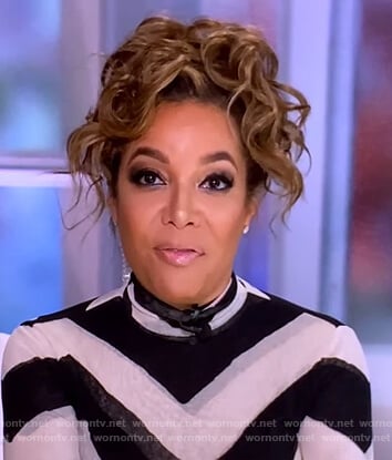 Sunny’s chevron turtleneck top on The View