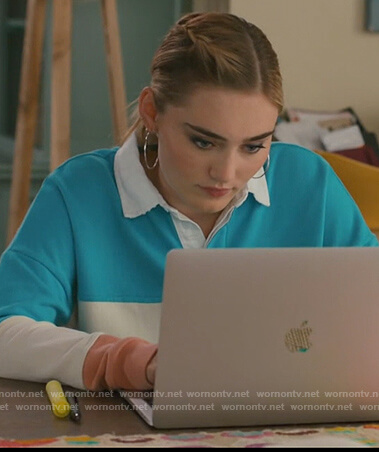 Taylor’s colorblock shirt on American Housewife