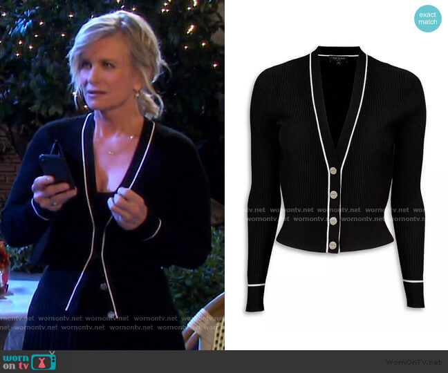 Ted Baker Frankyy Stitch Detail Ribbed Cardigan worn by Kayla Brady (Mary Beth Evans) on Days of our Lives